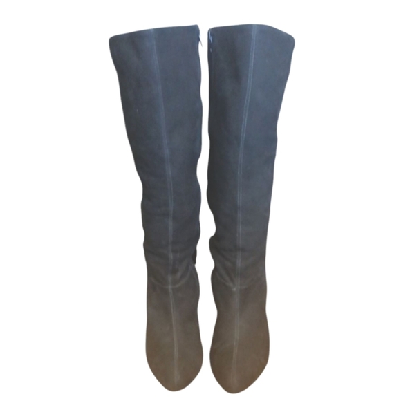 R.S.V.P. Black Suede Knee High Boots Women's Tall Pointed Toe Heeled Boots sz 8 - Picture 4 of 13